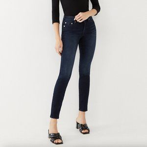 True Religion Low Rise Skinny Denim Jeans in Dark Wash, Size 27